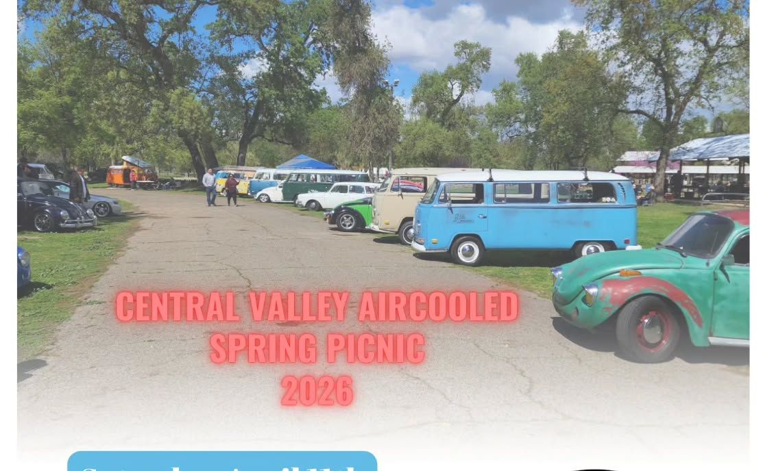Central Valley Air Cooled Car Show partial flyer April 2026
